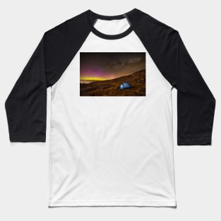 Aurora Borealis from Glyder Fawr in Snowdonia Baseball T-Shirt